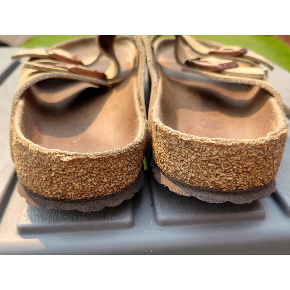 Birkenstock Arizona Two Strap Sandals Tan Brown Nubuck Suede Size M 9 W 11 EU 42 - Picture 9 of 11